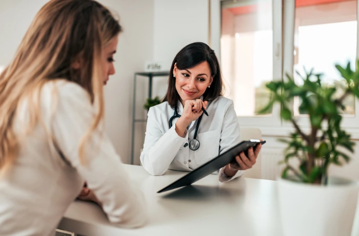 female doctor with her patient during consultation