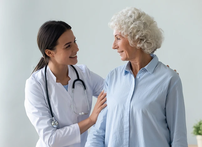 doctor talking to her patient
